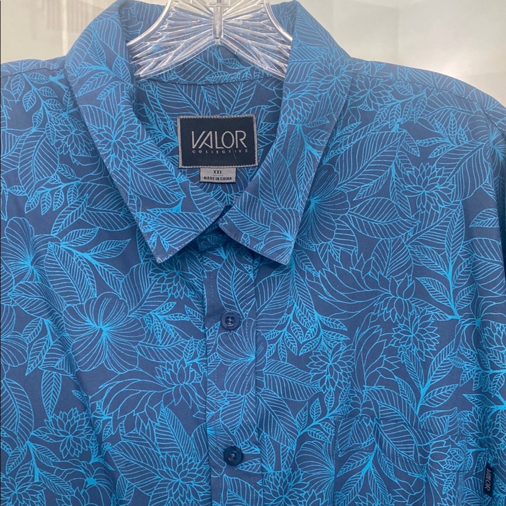 Valor Blue Floral Button-Up Shirt
